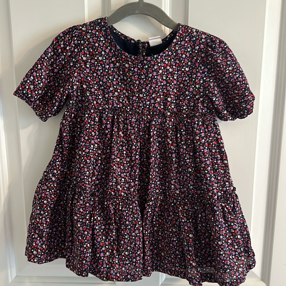 GAP Kids Floral Dress - Navy and Pink